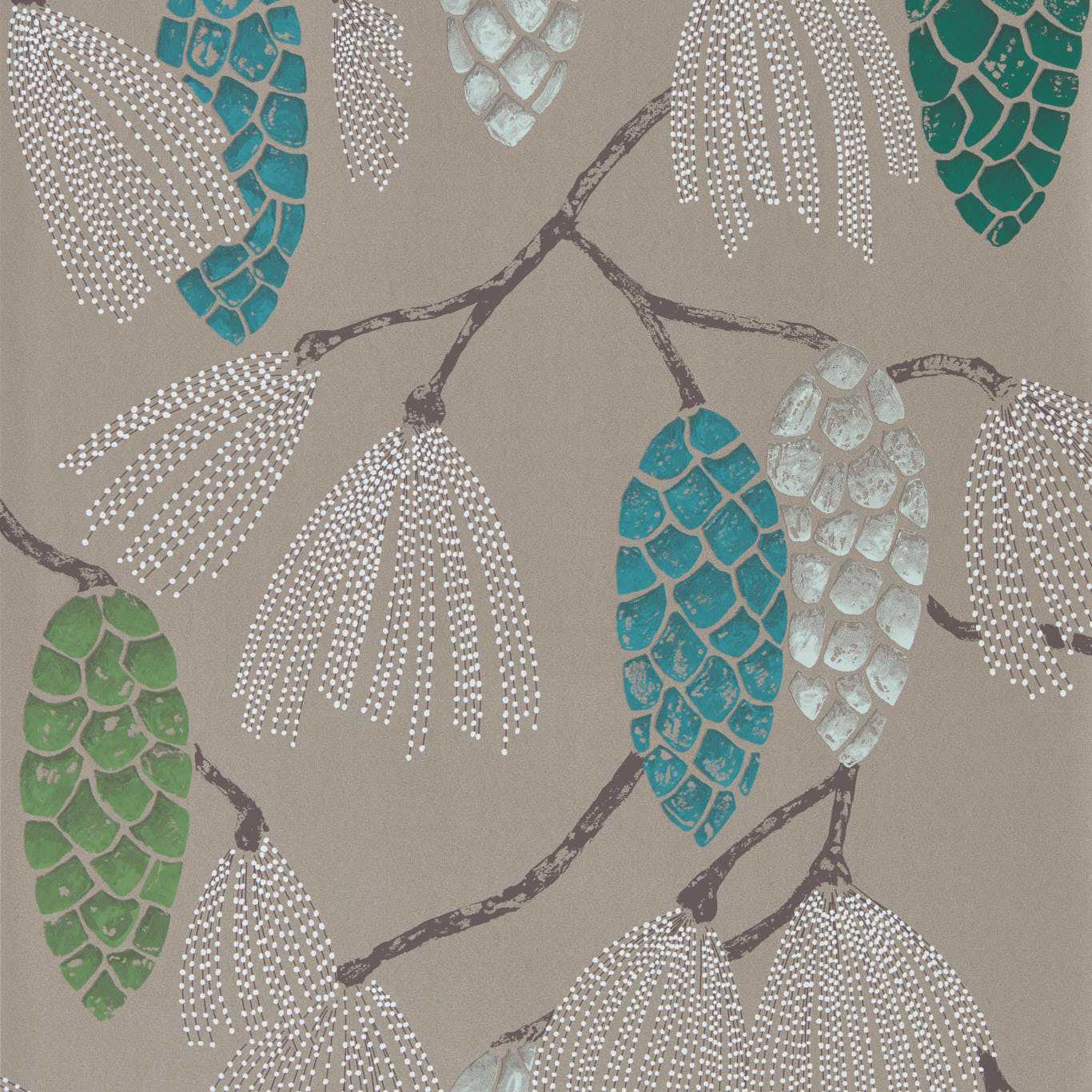 HSTO111502 Harlequin Epitome Wallpaper Turquoise/Pea/Gilver 111502