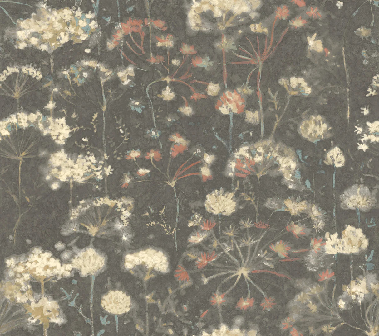 York Botanical Fantasy Black Wallpaper NA0545