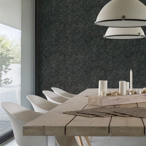 York OI0716 Modern Wood Black Wallpaper
