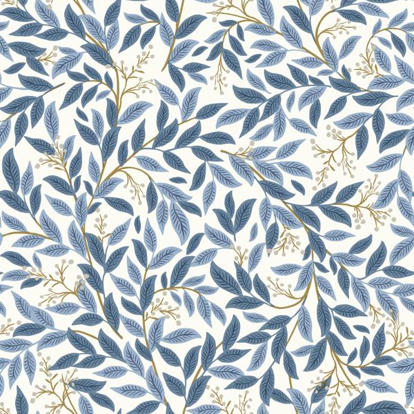 Rifle Paper Co Willowberry Wallpaper- Blue & White RF7461