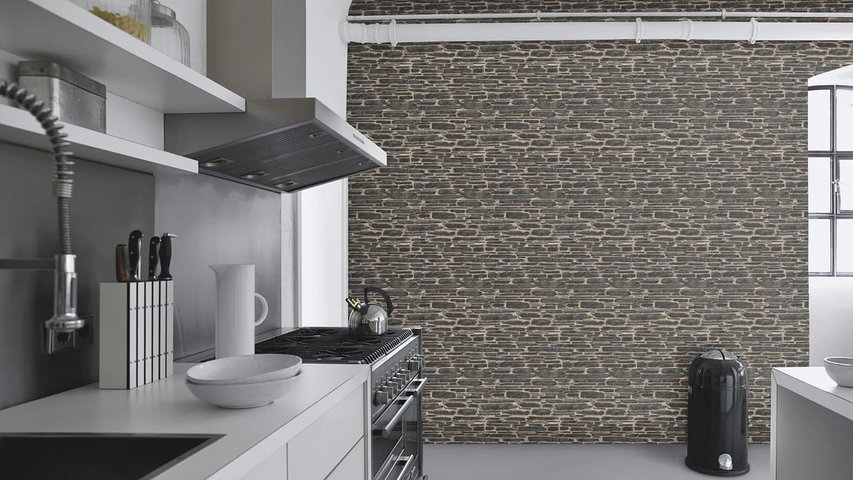 Rasch Cassandre Black Stone Wallpaper RH863437