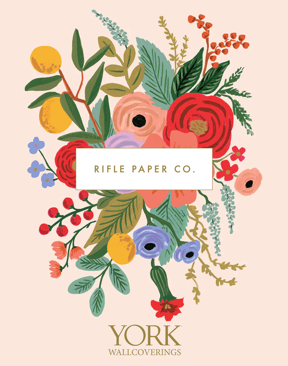 Rifle Paper Co. Hydrangea Wallpaper - Blue & White RI5143