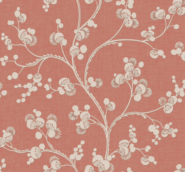 York Dahlia Trail Burnt Orange Wallpaper SS2500