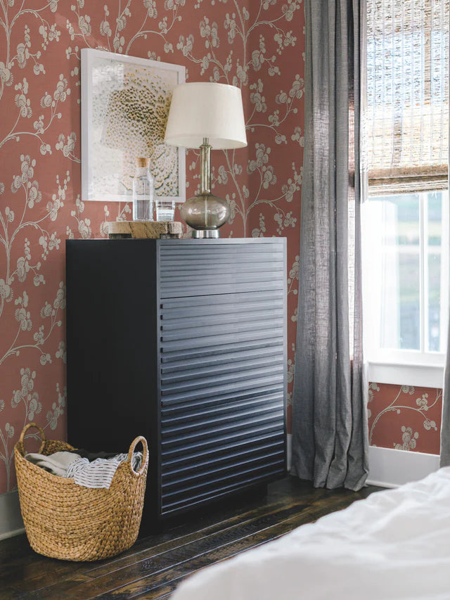 York Dahlia Trail Burnt Orange Wallpaper SS2500