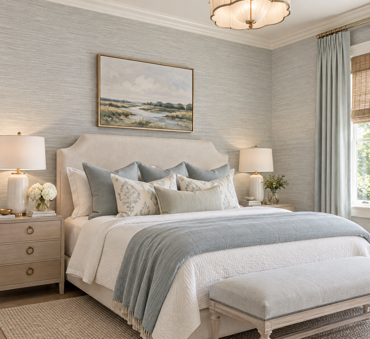 Thibaut Surfrider Light Grey Summer House Collection T13108