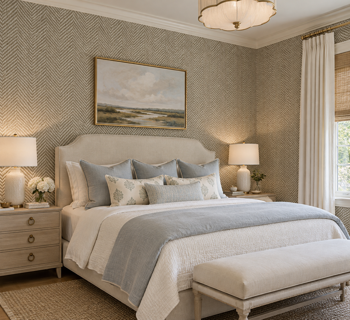Thibaut Big Sur Silver on Taupe 839-T-72859