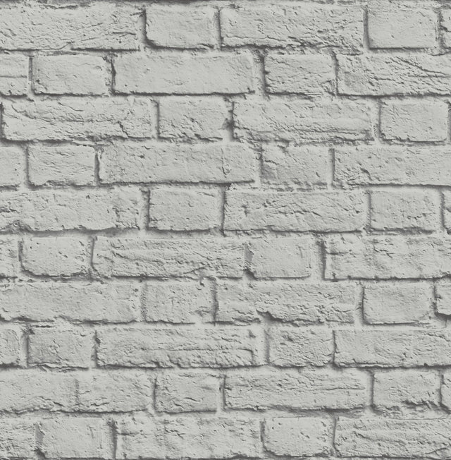 Cologne Grey Painted Brick Wallpaper UW24764