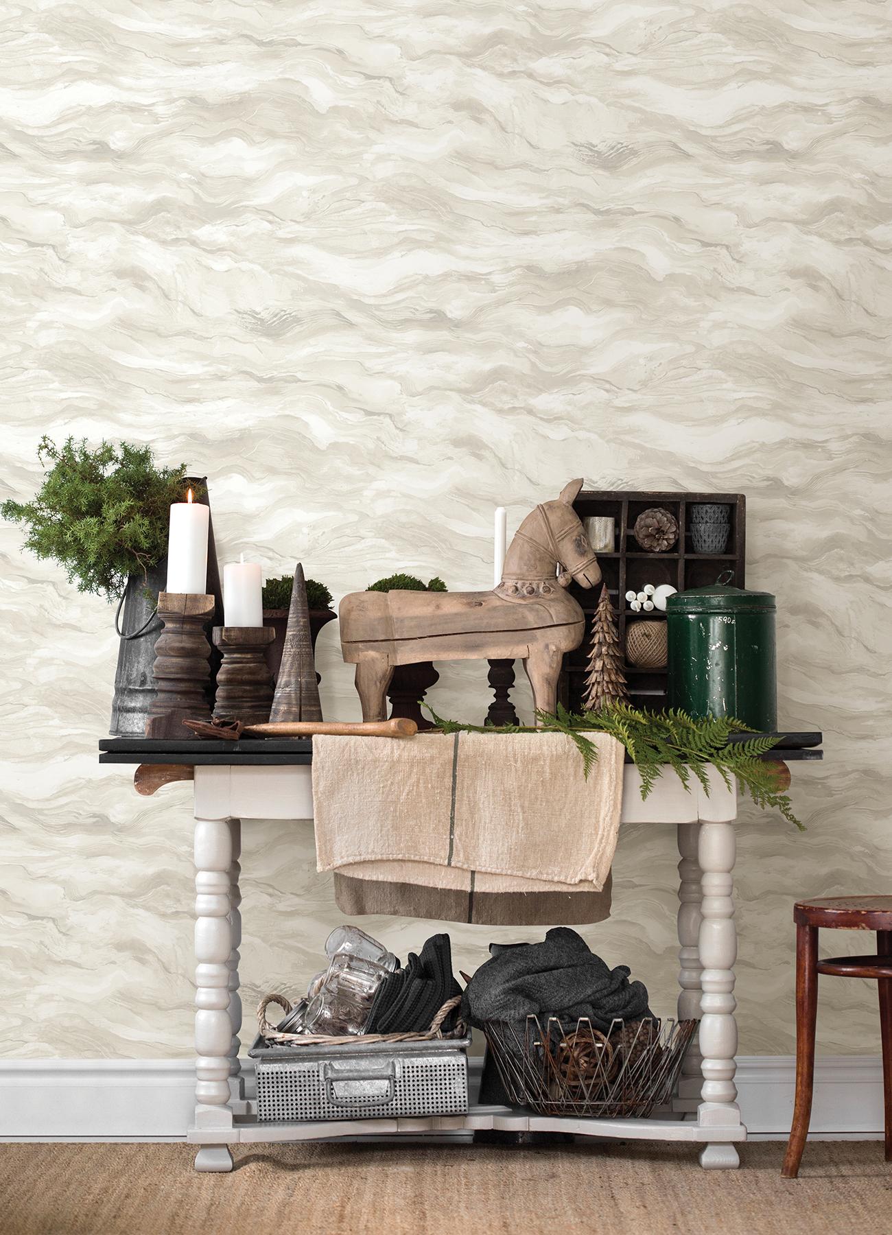 Cirrus Beige Wave Wallpaper SCH13953/ 3124-13953