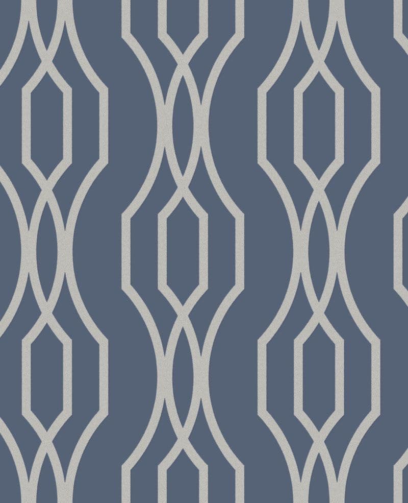 FD24515 Blue and Silver Glittery Geometric CLOSE OUT