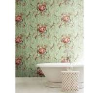 York Parrots with Floral Bouquet Wallpaper- Bouquet HA1326