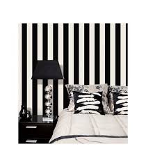 Norwall BW28748 Black And White 2.5 Inch Stripe Wallpaper