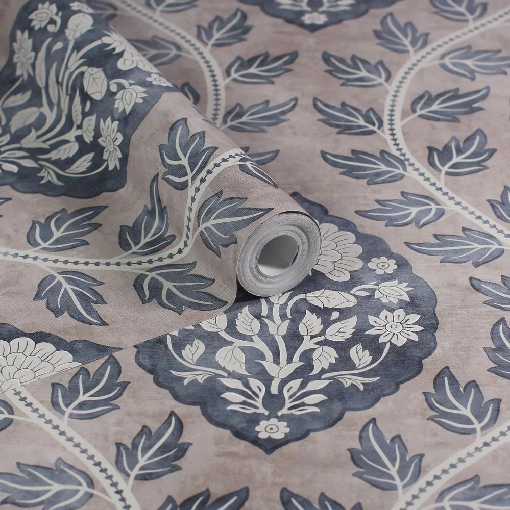 Floral Cartouche - Stone Blue 100020EH