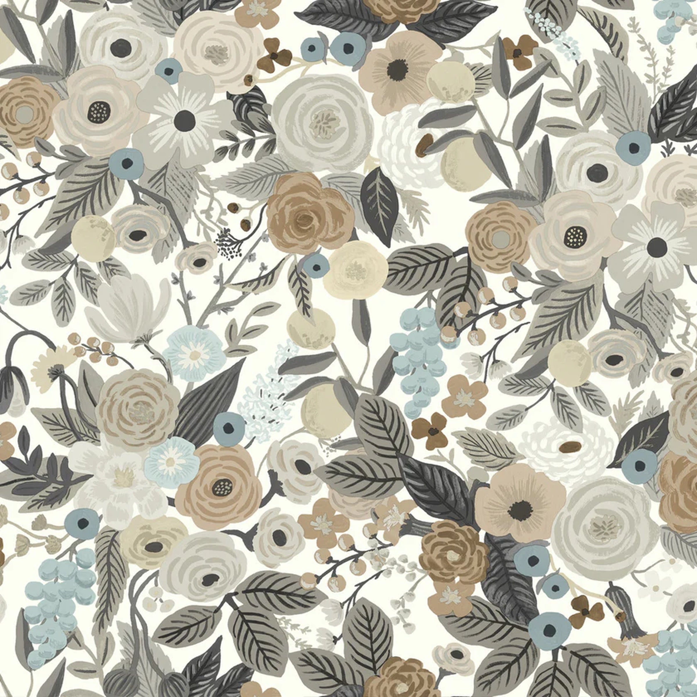Rifle Paper Brown/Beige Garden Party Wallpaper RI5121