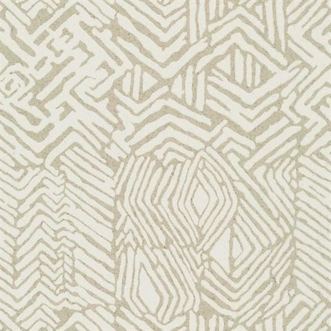 HC7548 Tribal Print Wallpaper - Tan