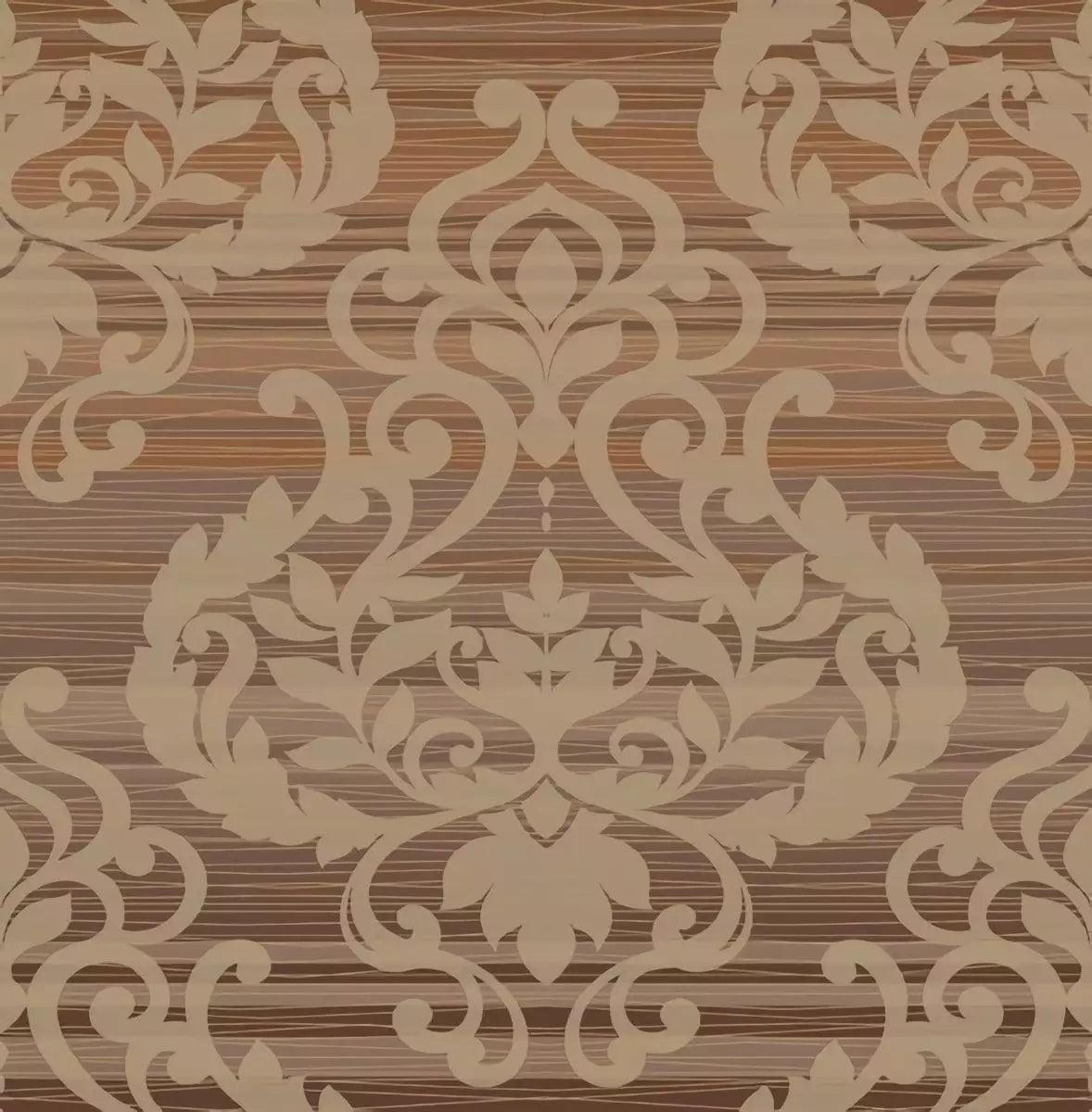 Vintage Walnut Damask FS40906