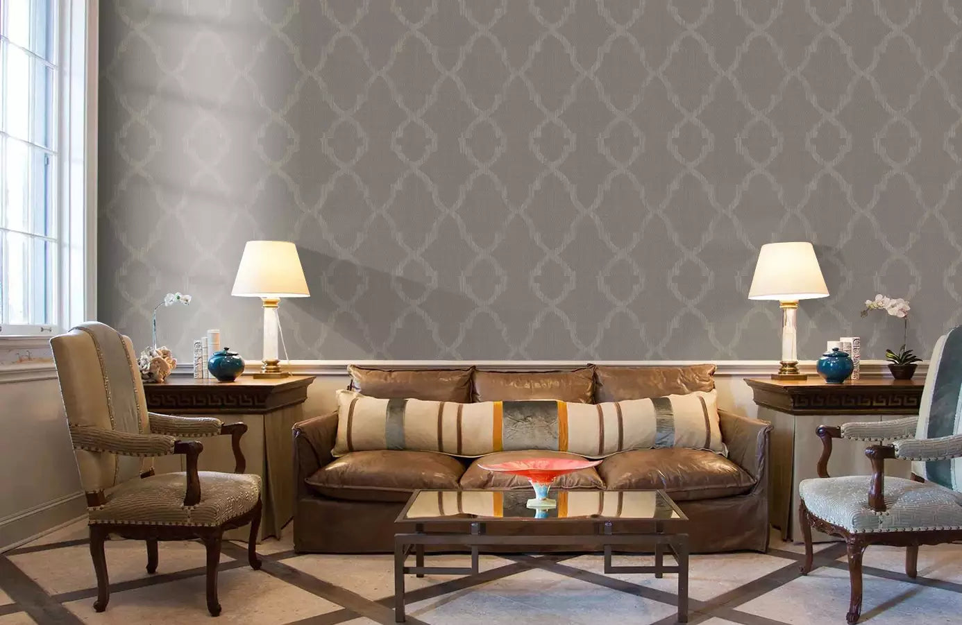 Brown/Beige Fine Decor Prism DL20913
