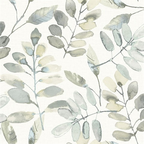 Pinnate Grey Leaves Wallpaper SCH13905