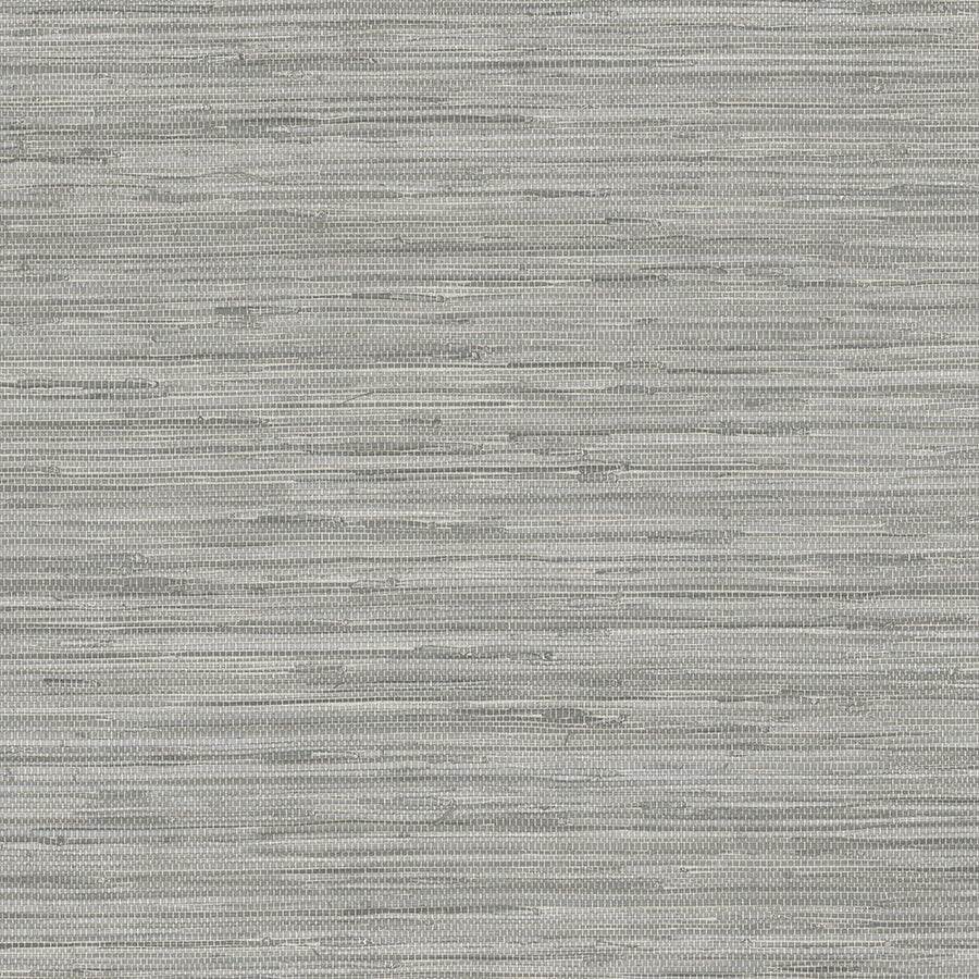 Contemporary Gray Faux Grasscloth Wallpaper NT33705