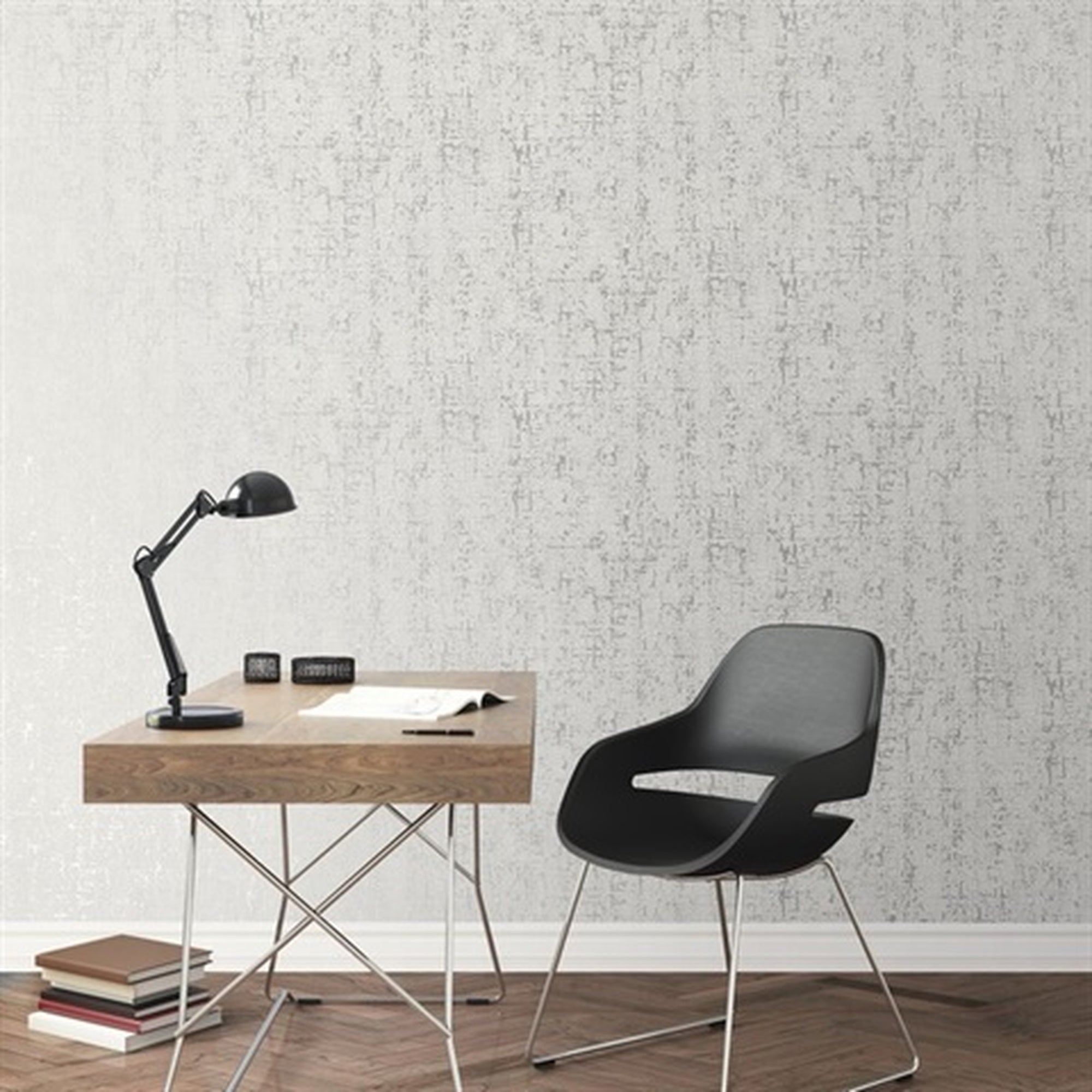 Grey & Silver Faux Cracked Stone Wallpaper G67750 Natural FX 2