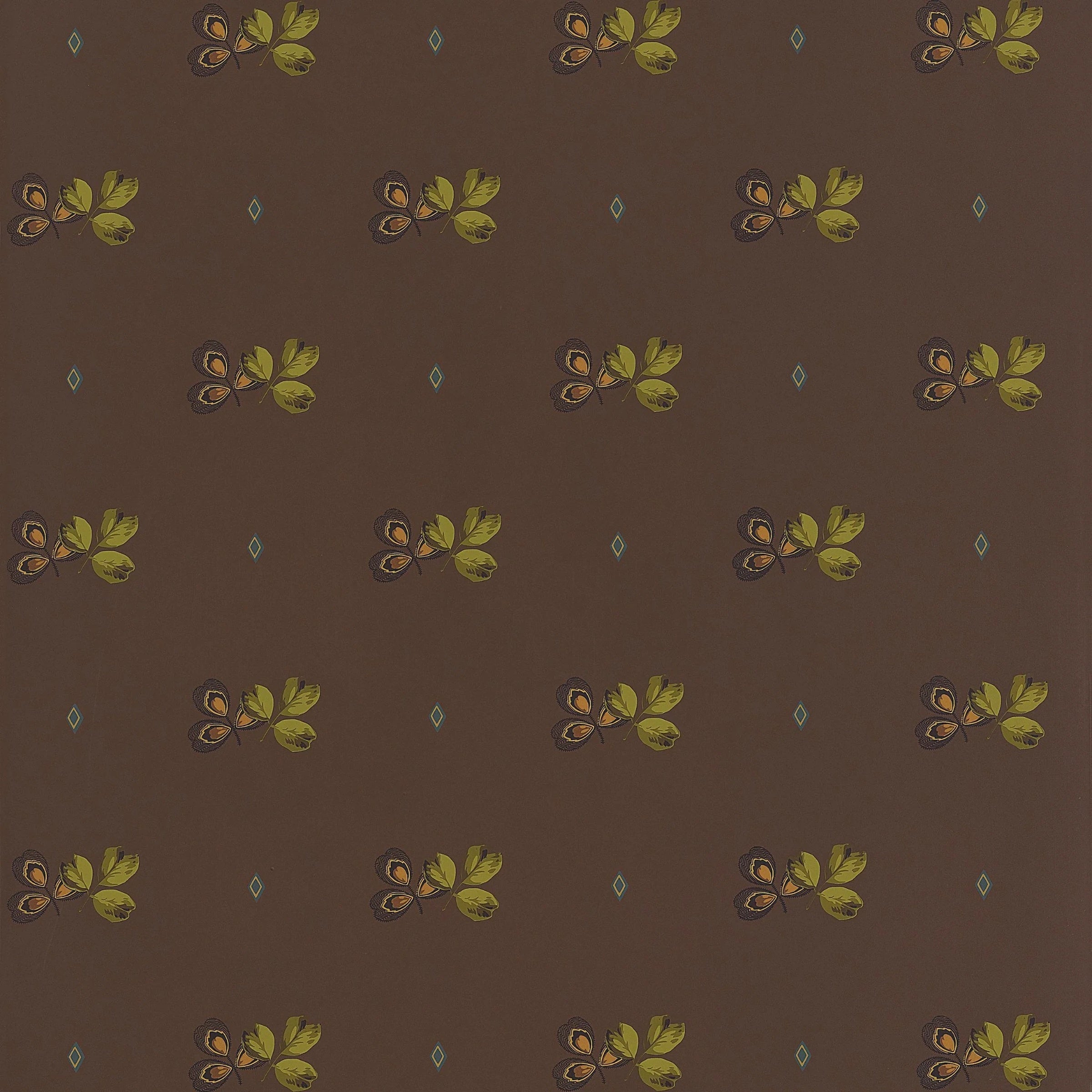 839-T-6049 Thibaut Bartram Brown Wallpaper T6049