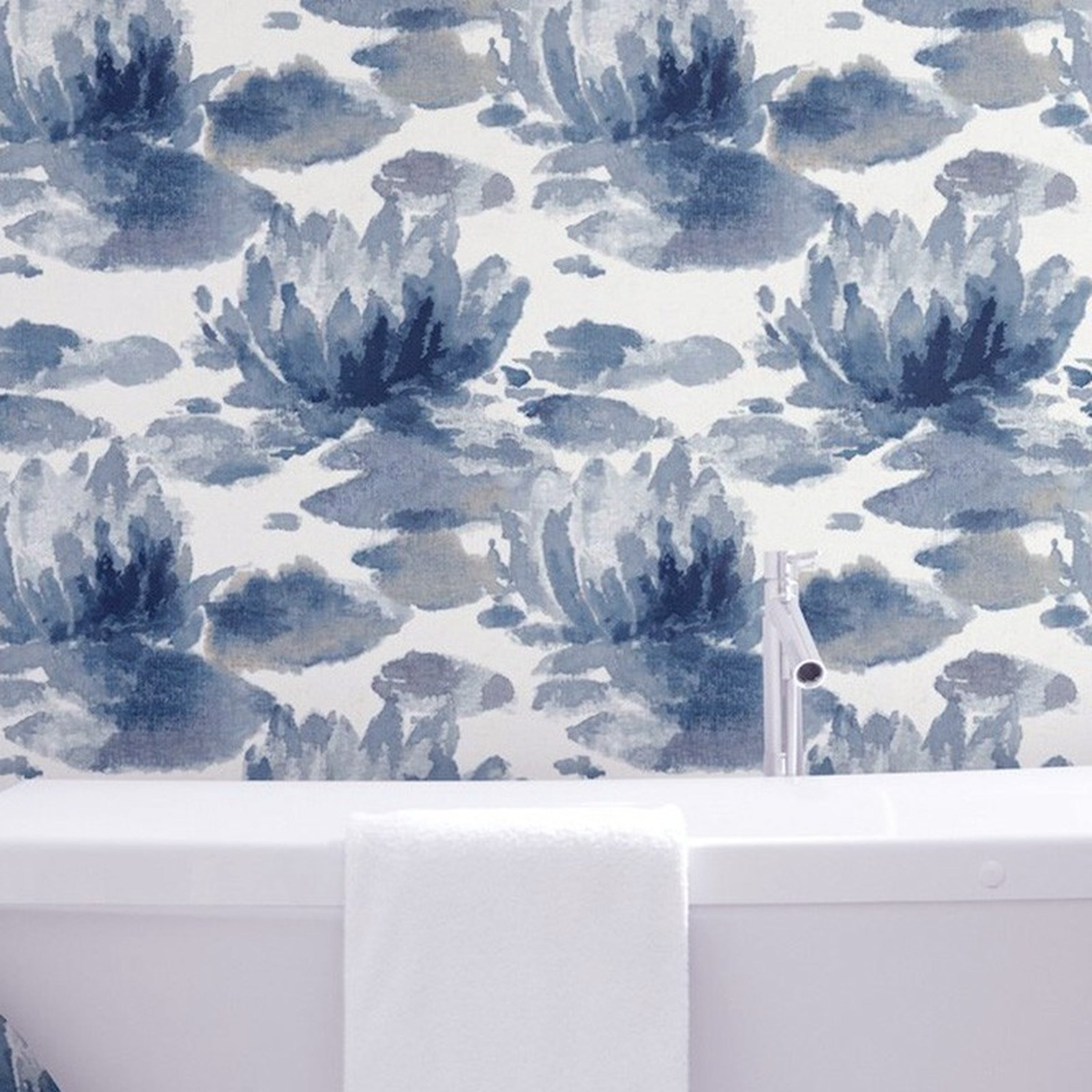 NA0527  Botanical Dreams, Water Lily Blue - Candice Olson