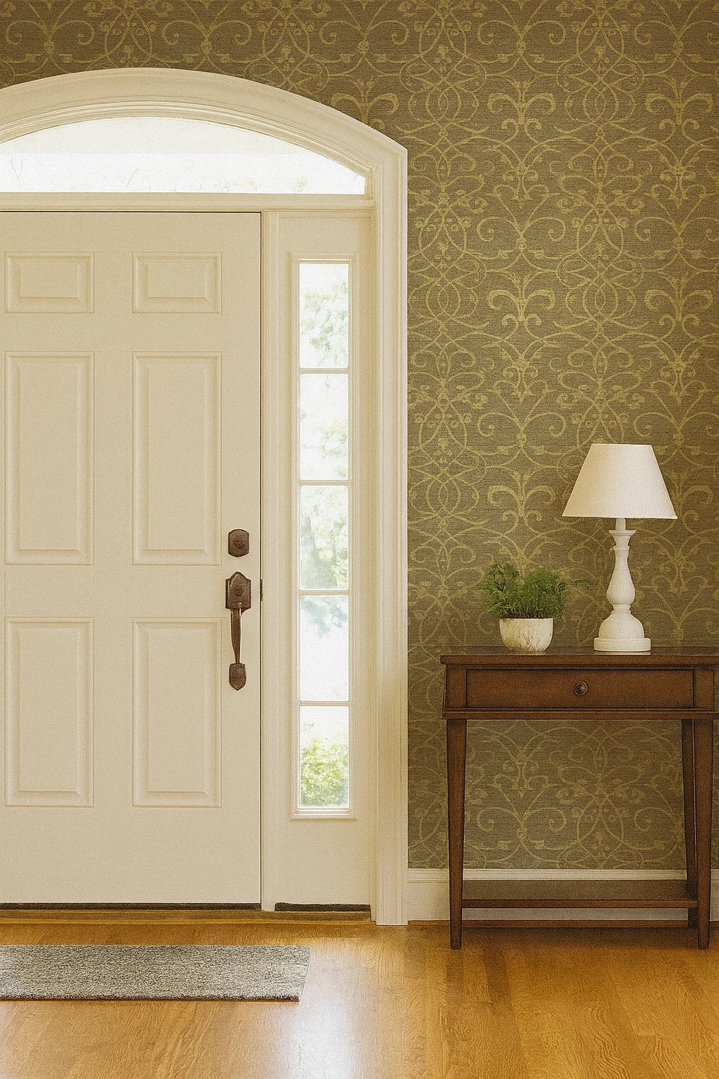 Printer's Guild Production Gold Damask Wallpaper GM10517
