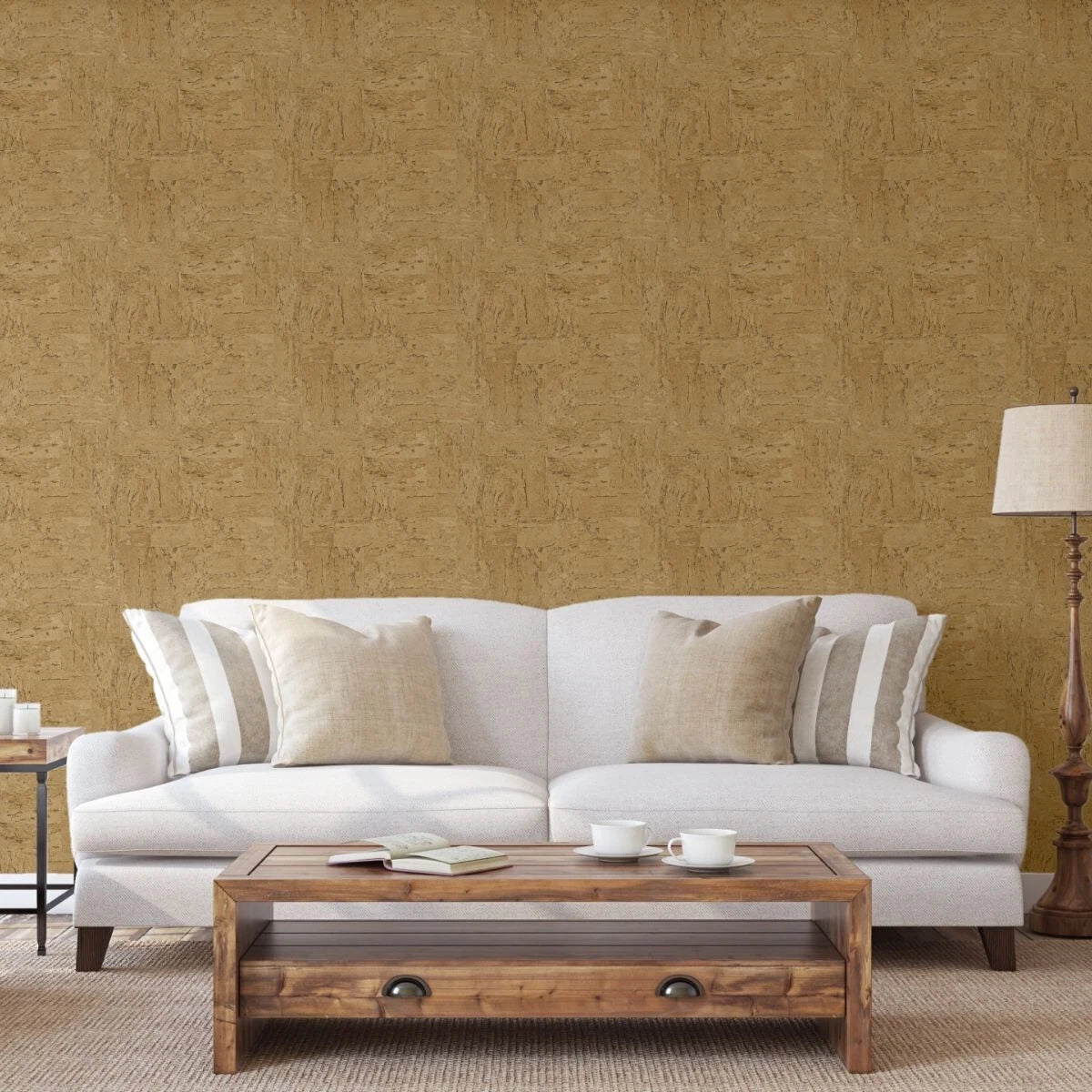 Faux Cork Vinyl by Rasch and Sancar 445794