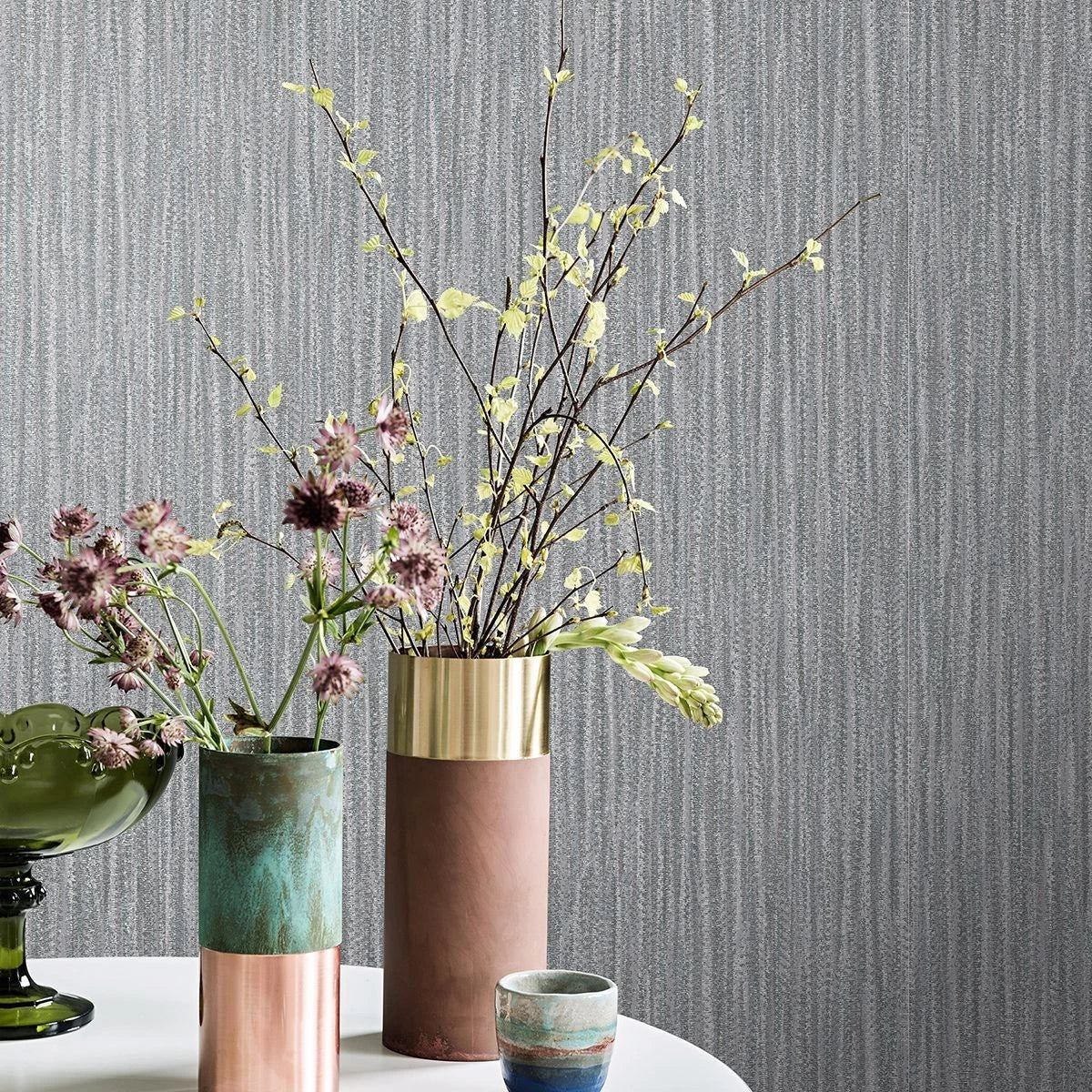 Raffia Charcoal Faux Grasscloth Wallpaper FD25294/2861-25294