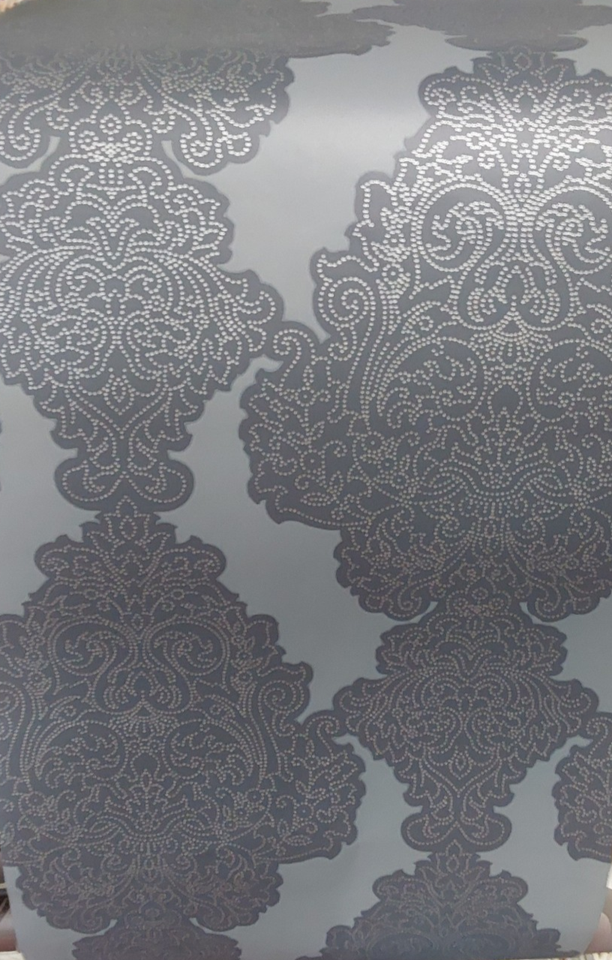 Thibaut Matte Black & Silver Medallions AR00333
