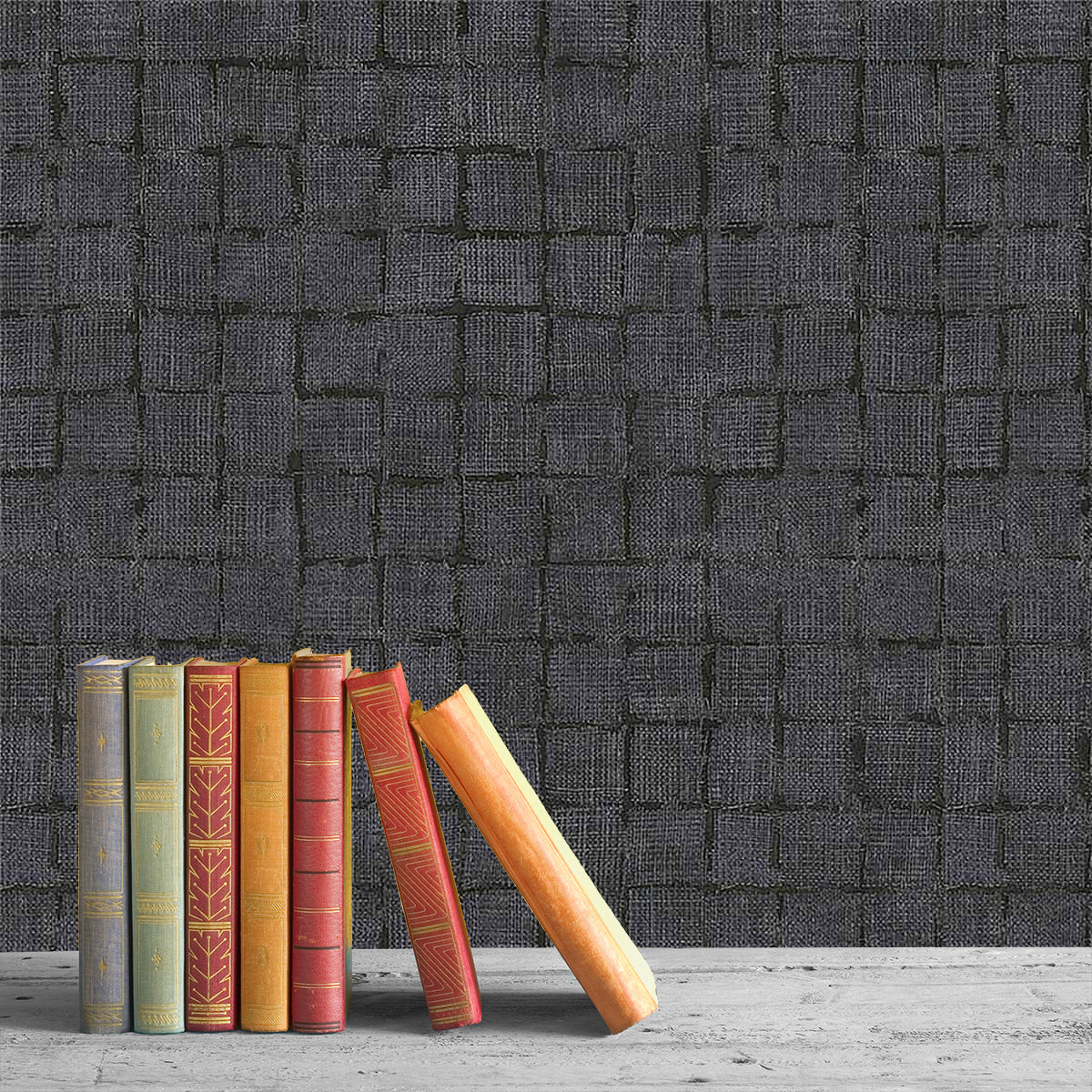Blocks Charcoal Checkered Wallpaper 333456/4157-333456