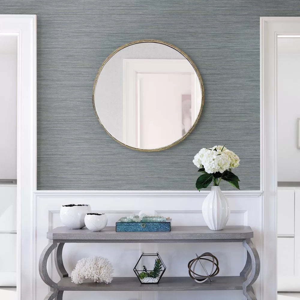 Barnaby Slate Texture faux grasscloth wallpaper FD25963