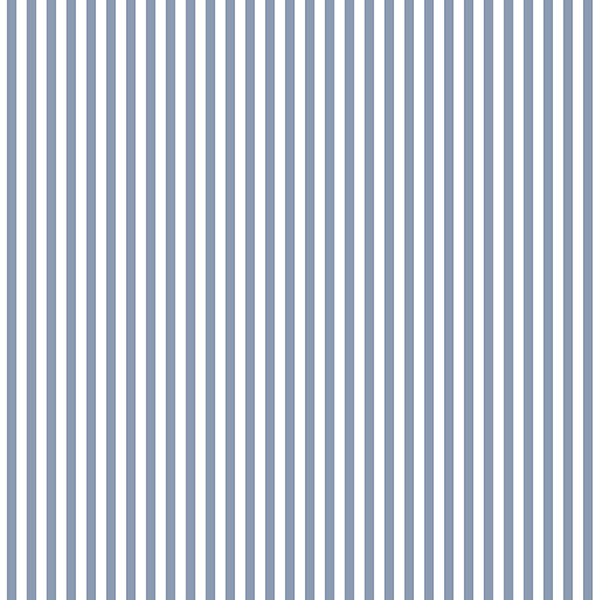 Blue and Denim Vertical 6mm Stripe Prepasted Wallpaper ST36907
