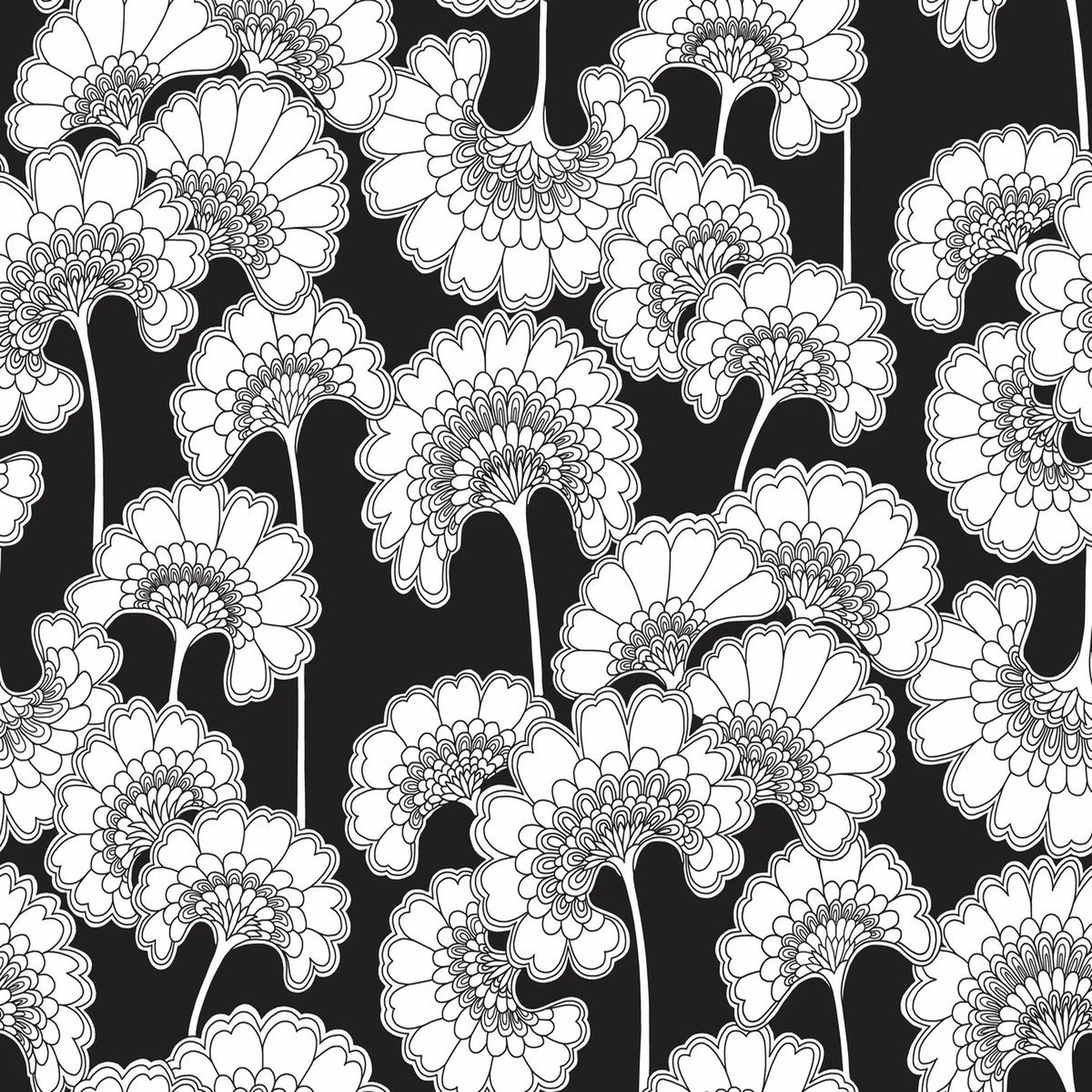 Black and White Floral by York FB1462