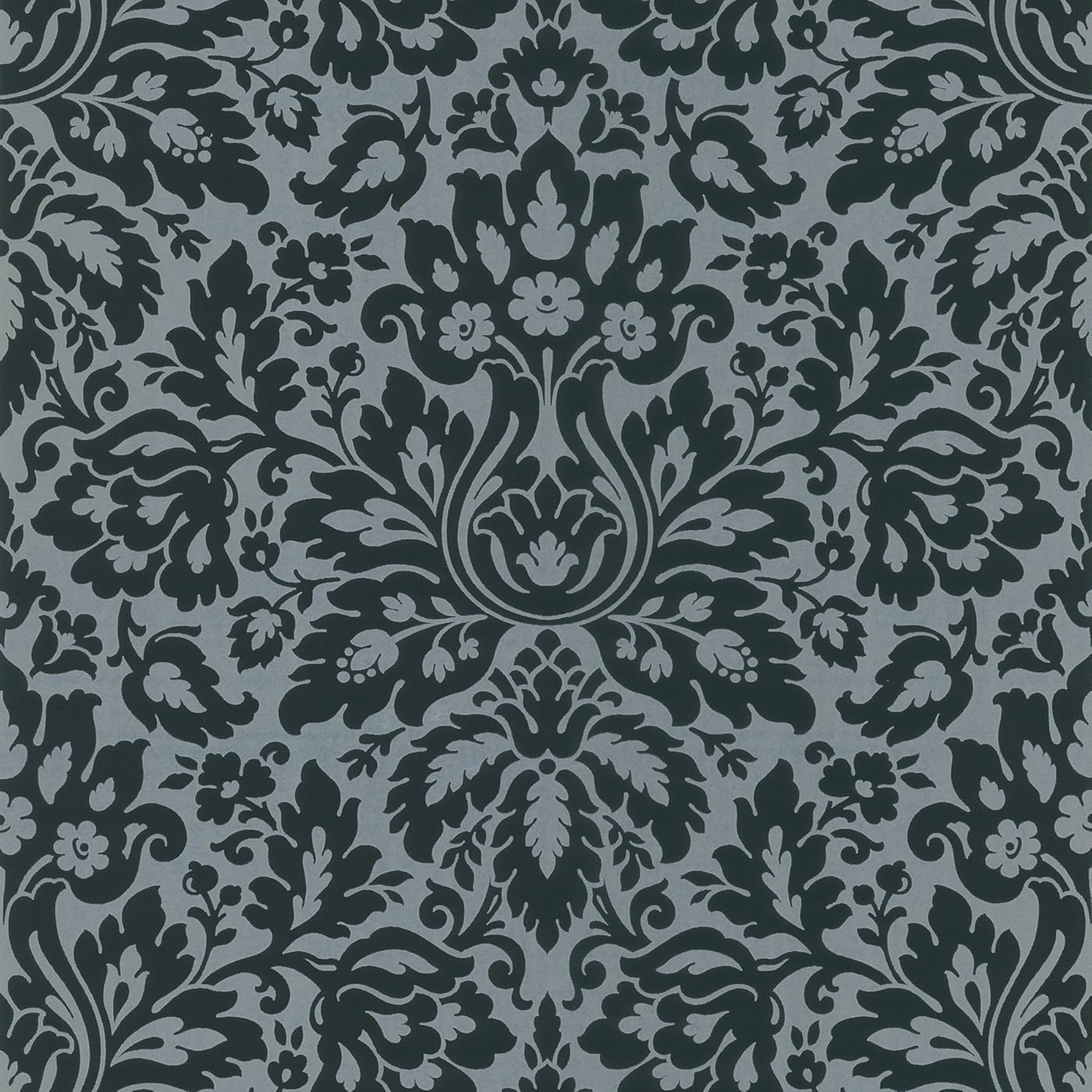 Brewster Ink Mirza Black Damask Wallpaper FD62906 / 283-62906