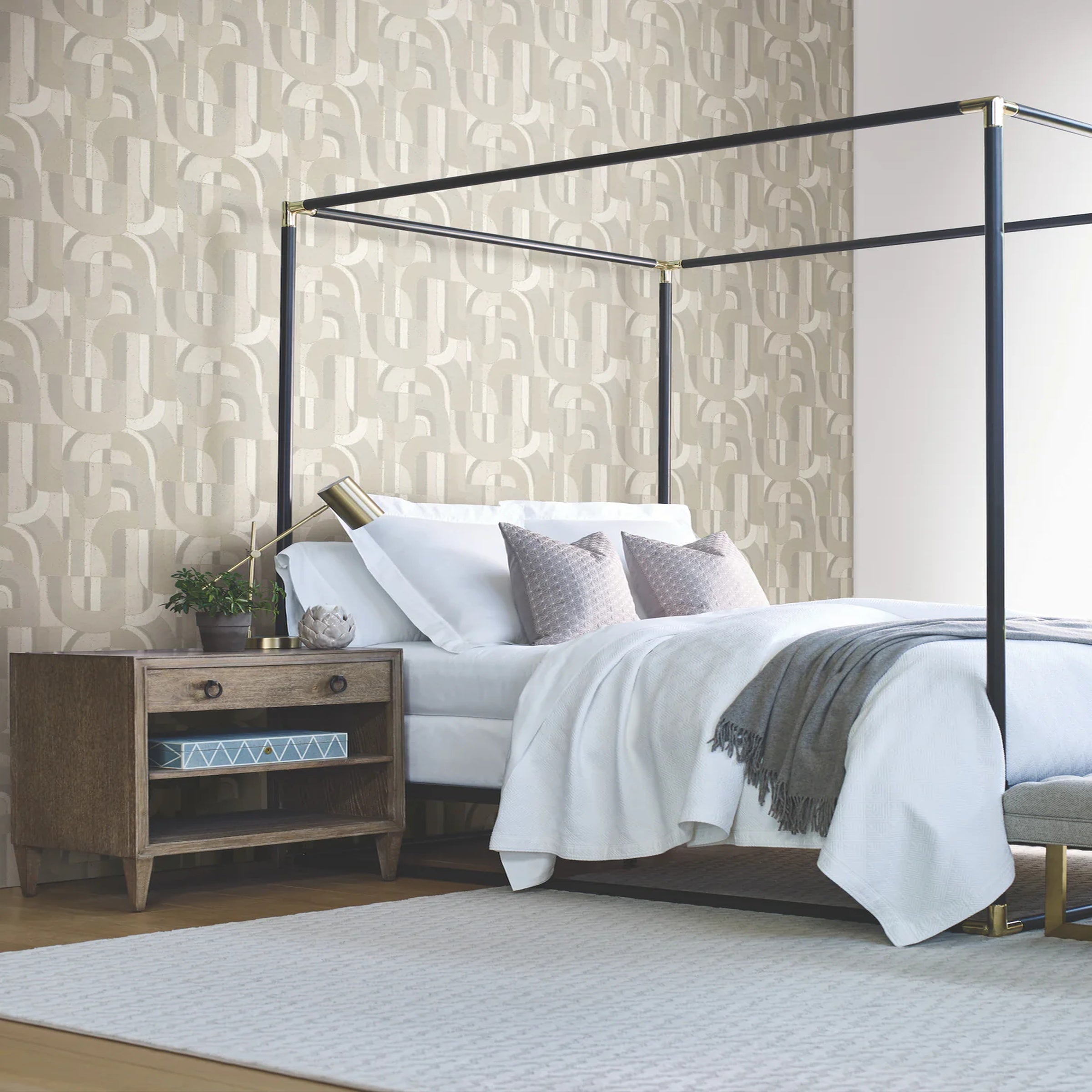 Sculpture Garden Neutral Cork Wallpaper HC7596
